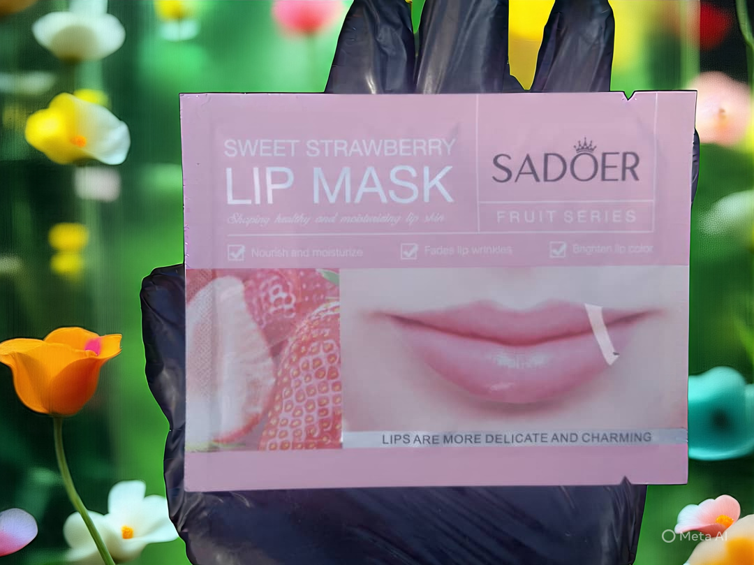 Lip mask for dry lips and moisturising .